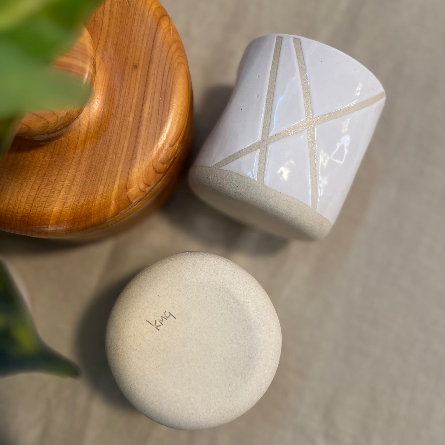 White Crisscross Squish Cup