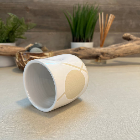 White Crisscross Moon Squish Cup