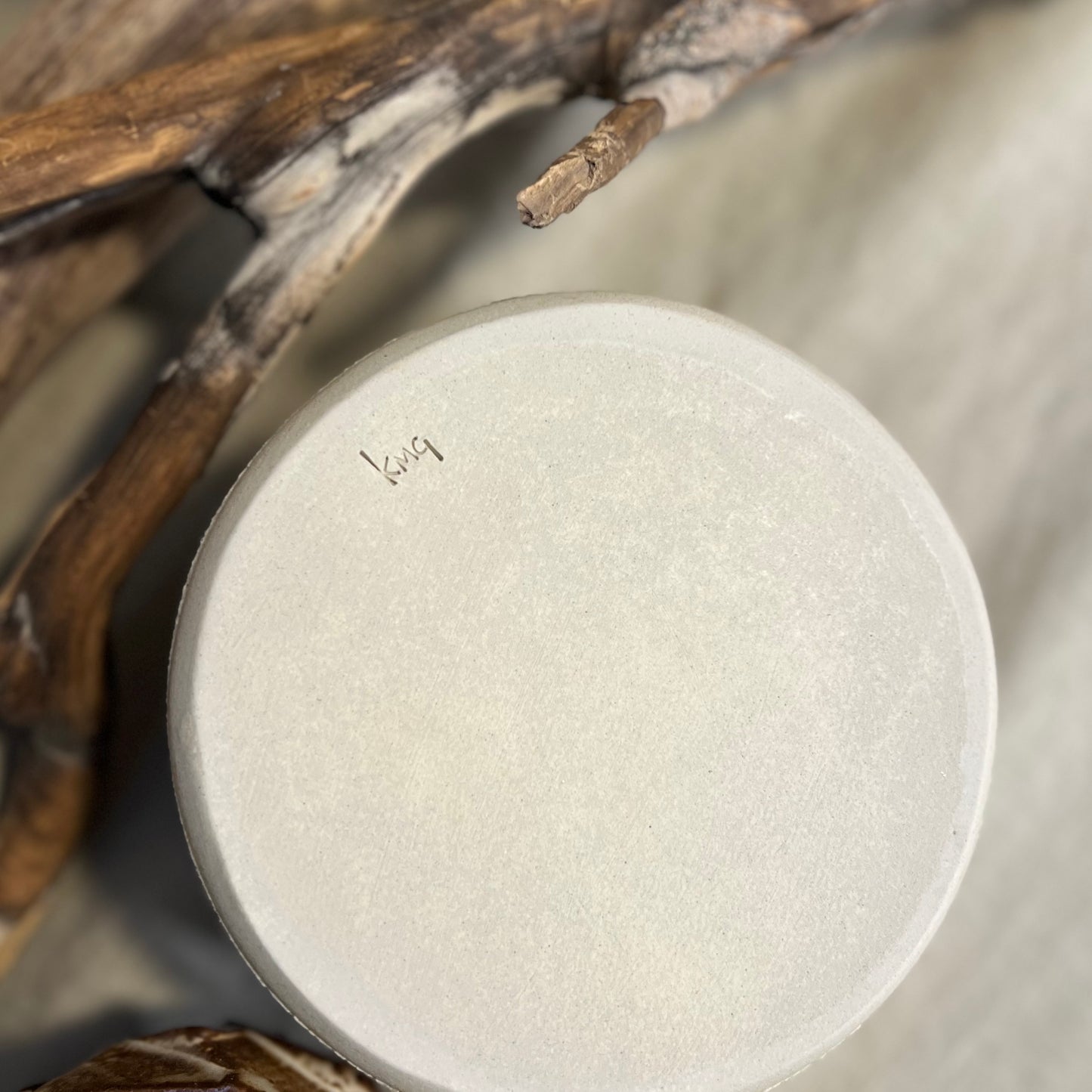 White Froth Cylinder Vase