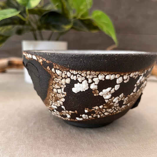 Black Textured Bowl 6