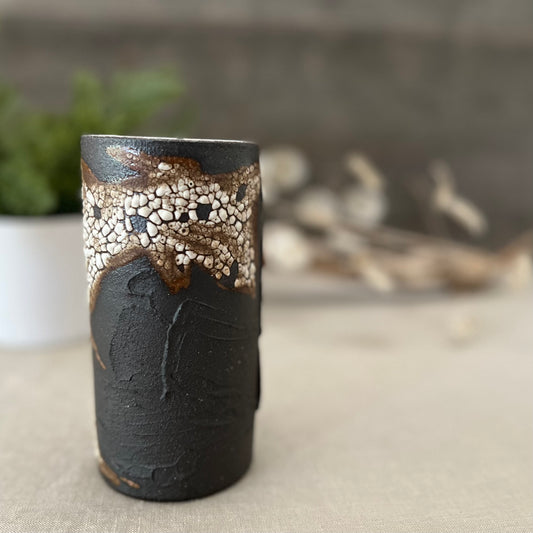 Black Textured Vase 2
