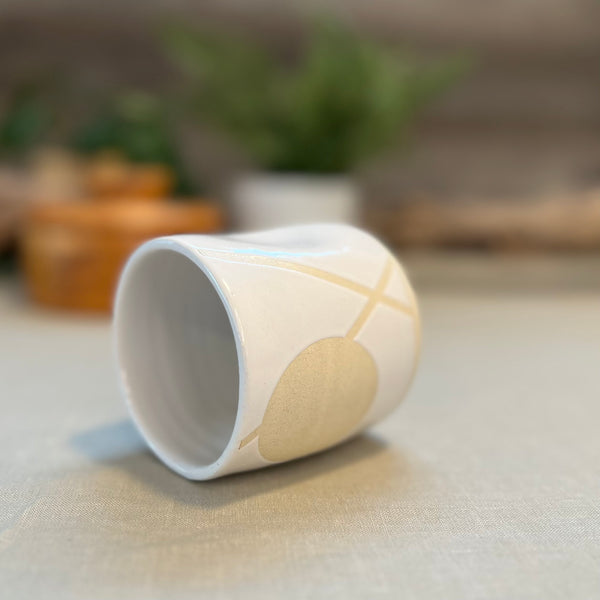 White Crisscross Moon Squish Cup