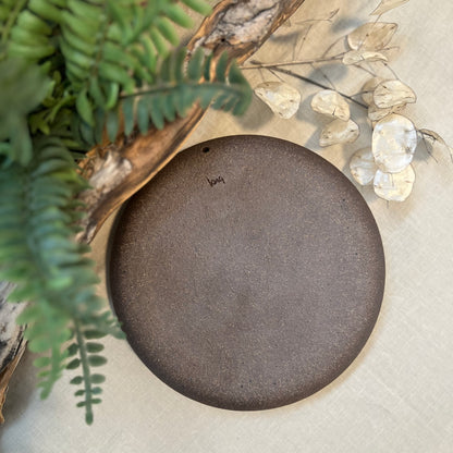 Large Brown Lines Trinket Dish
