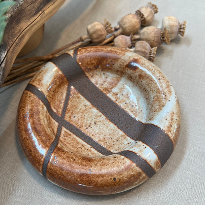 Small Brown Lines Trinket Dish