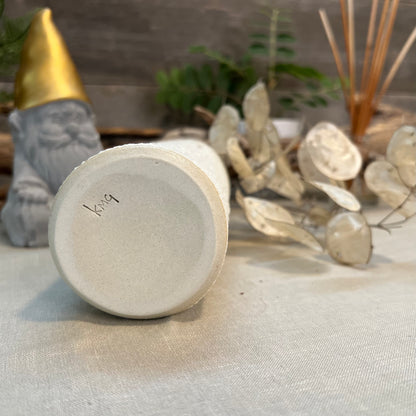 White Froth Cylinder Vase