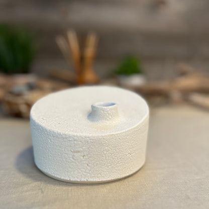 White Froth Cylinder Vase