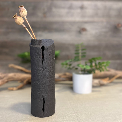 Charcoal Cylinder Vase