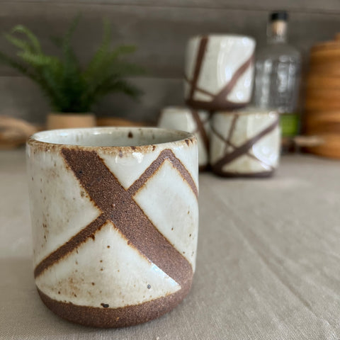 Brown Lines Squish Cup