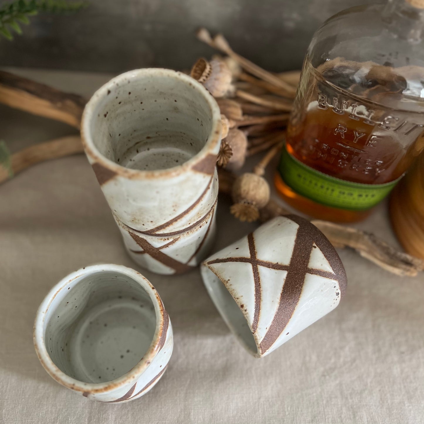 Brown Lines Squish Cup