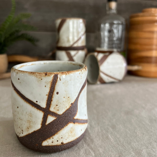 Brown Lines Squish Cup