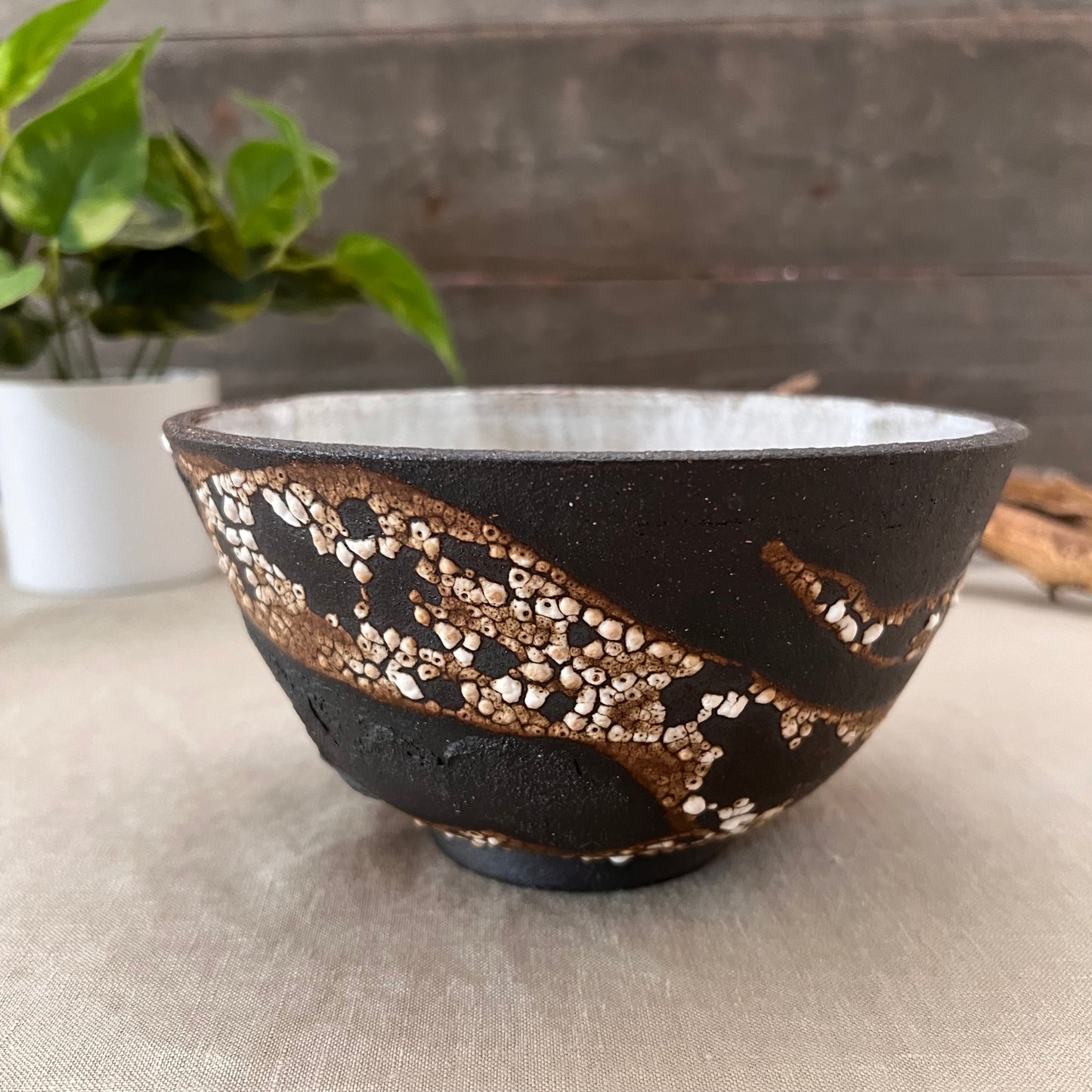 Black Textured Bowl 1