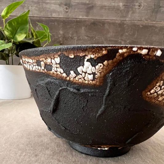 Black Textured Bowl 1