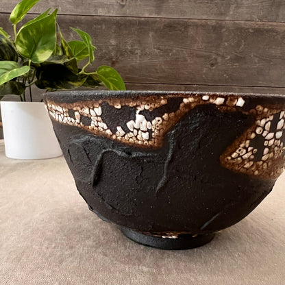 Black Textured Bowl 1
