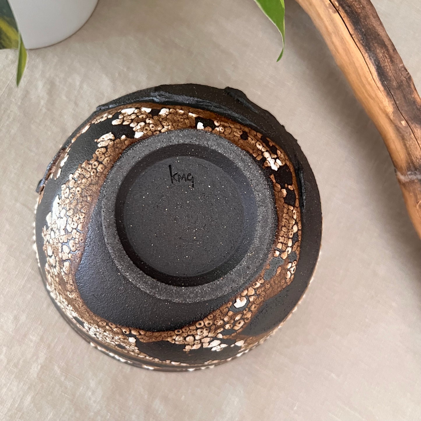 Black Textured Bowl 1