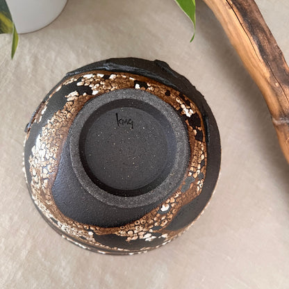 Black Textured Bowl 1