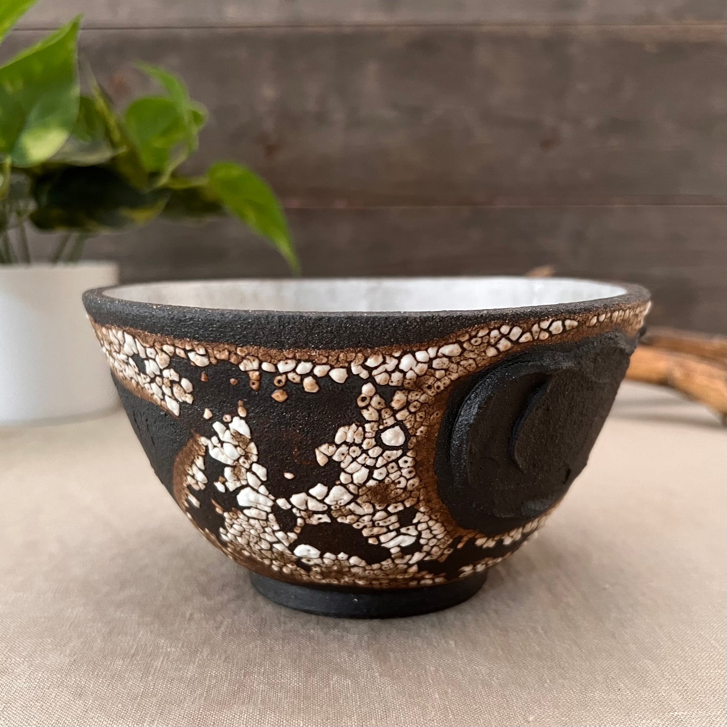 Black Textured Bowl 2