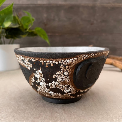 Black Textured Bowl 2