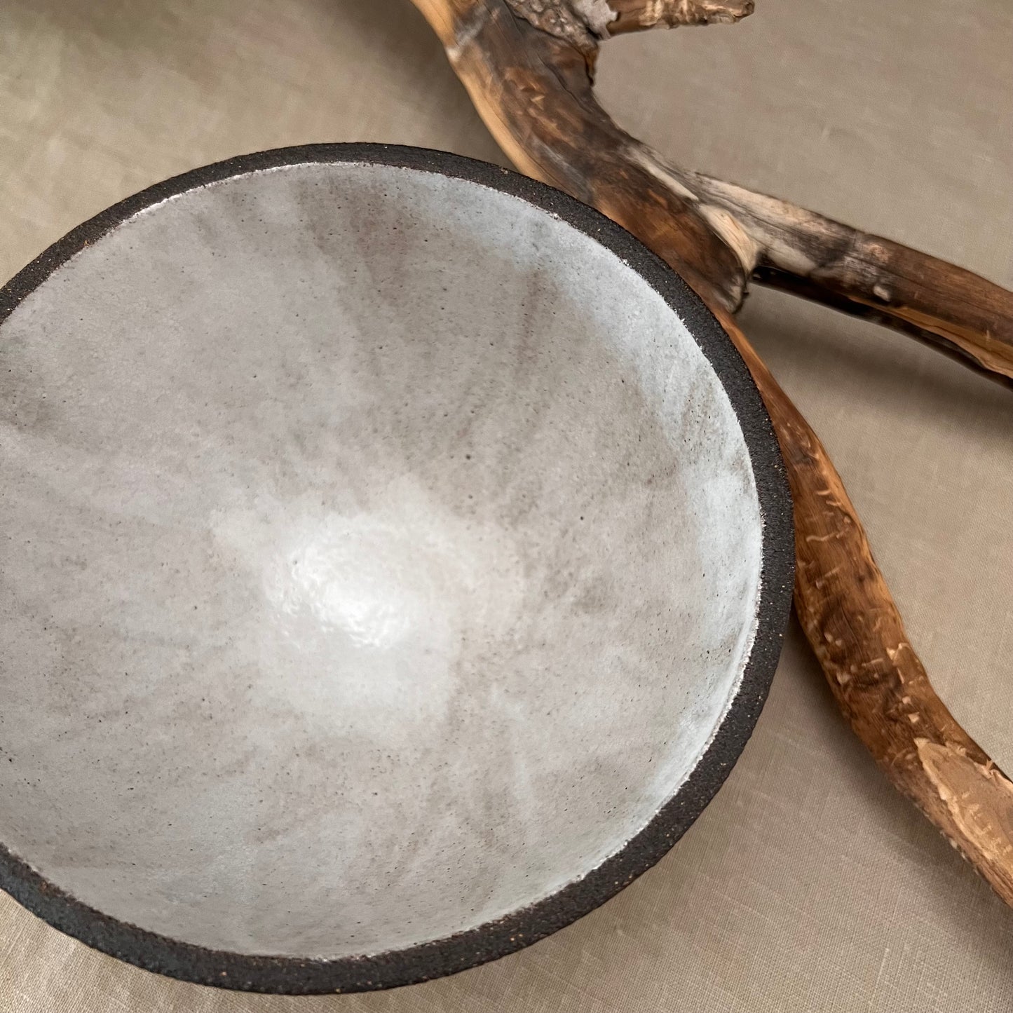 Black Textured Bowl 2