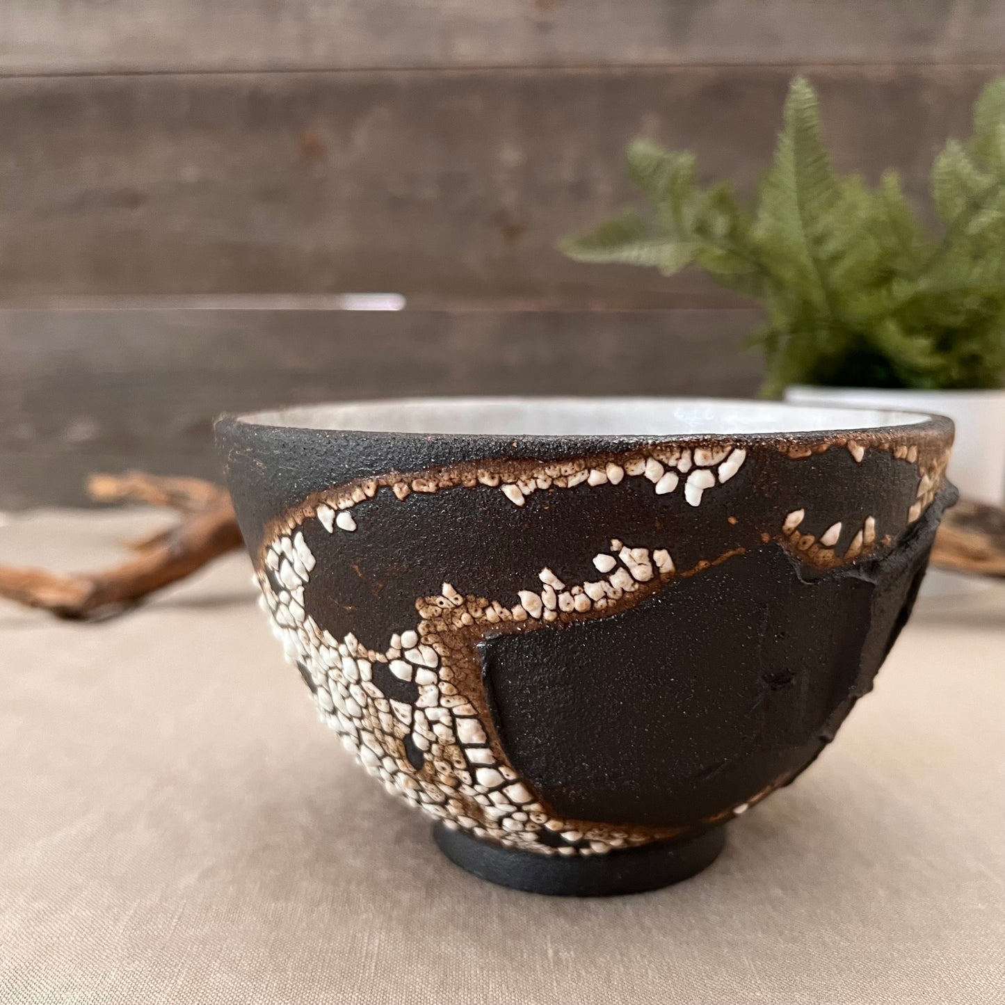 Black Textured Bowl 3