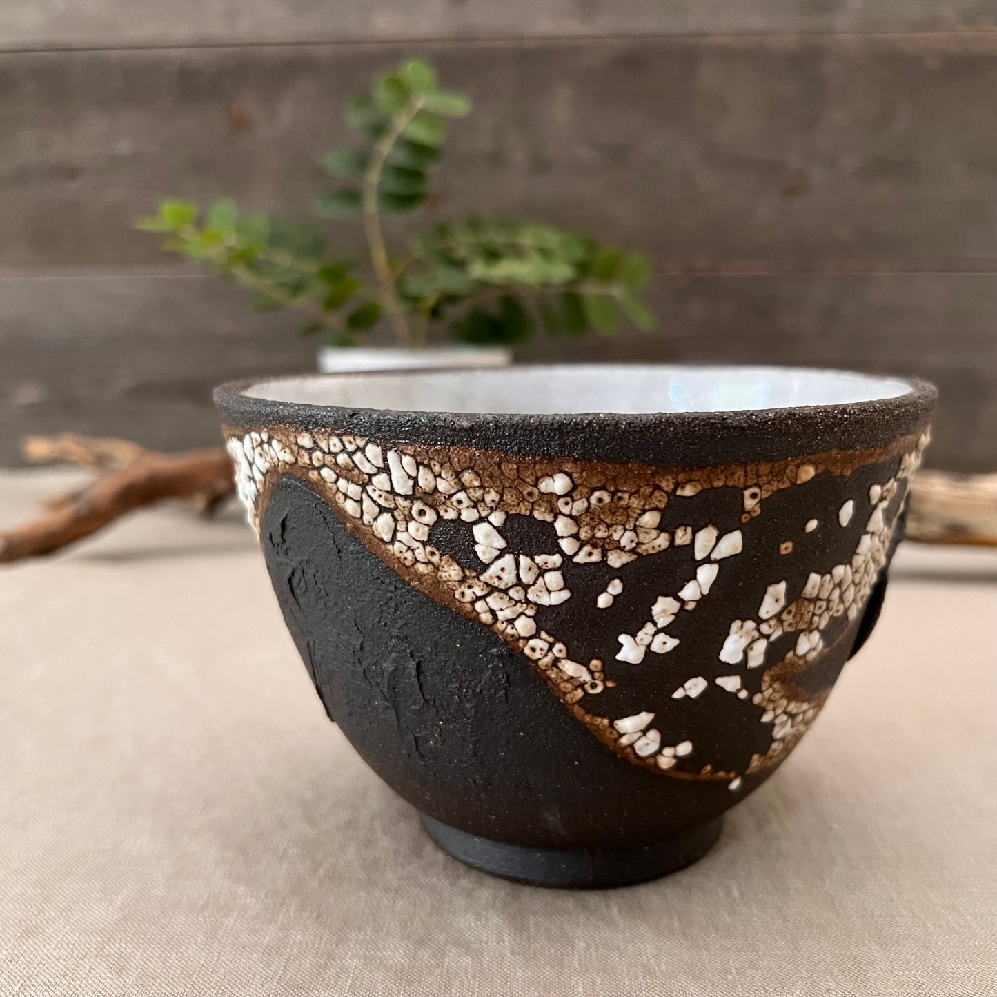 Black Textured Bowl 4