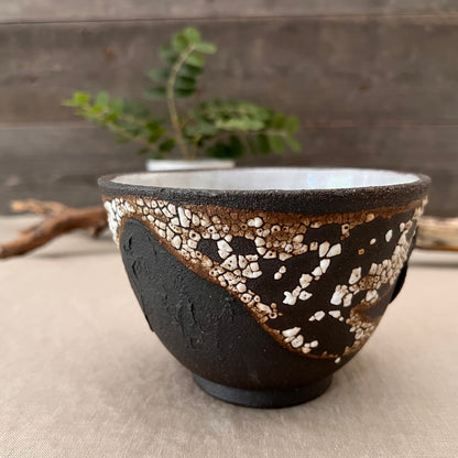 Black Textured Bowl 4