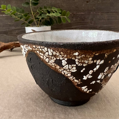 Black Textured Bowl 4