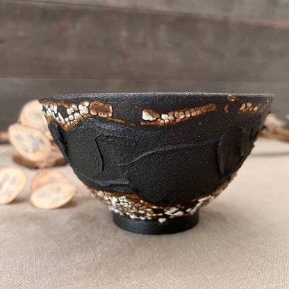 Black Textured Bowl 5