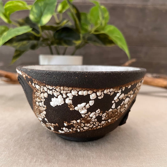Black Textured Bowl 6
