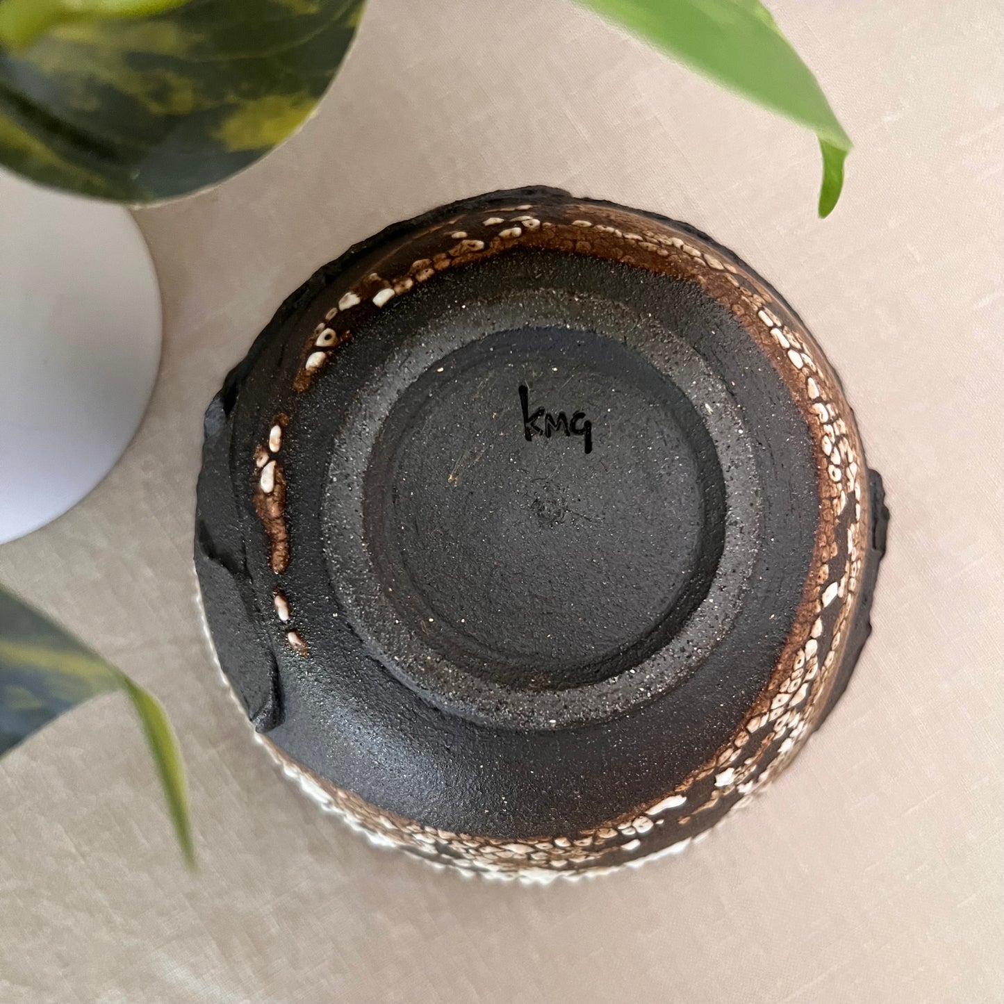 Black Textured Bowl 6