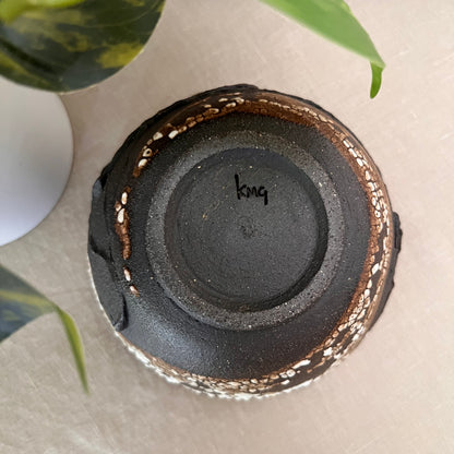Black Textured Bowl 6