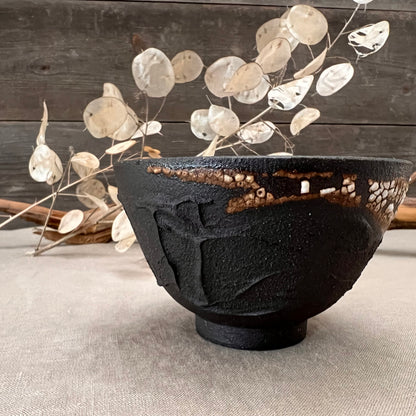 Black Textured Bowl 7