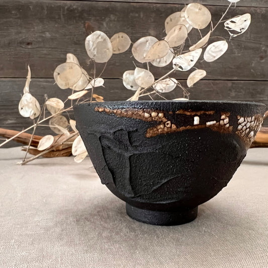 Black Textured Bowl 7