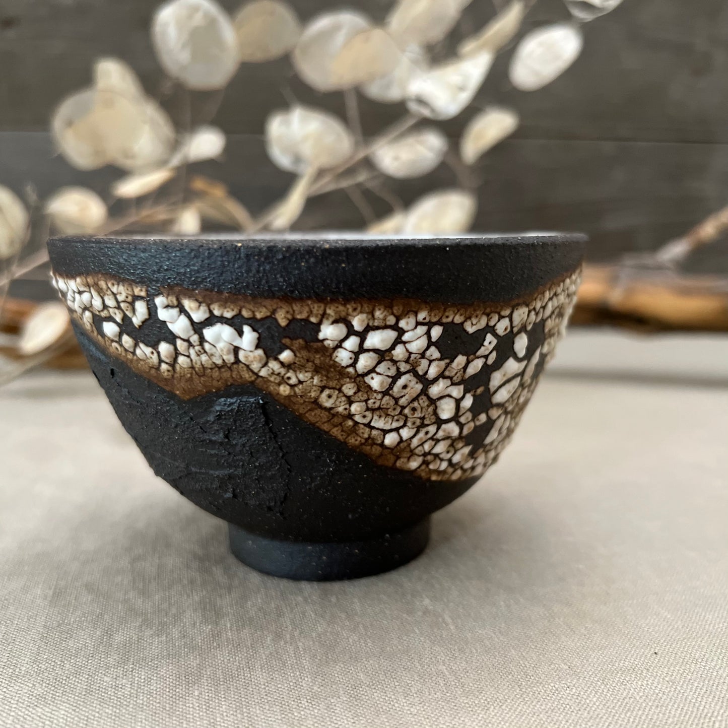 Black Textured Bowl 7
