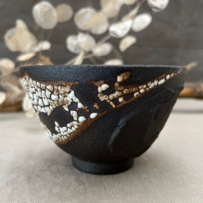 Black Textured Bowl 7