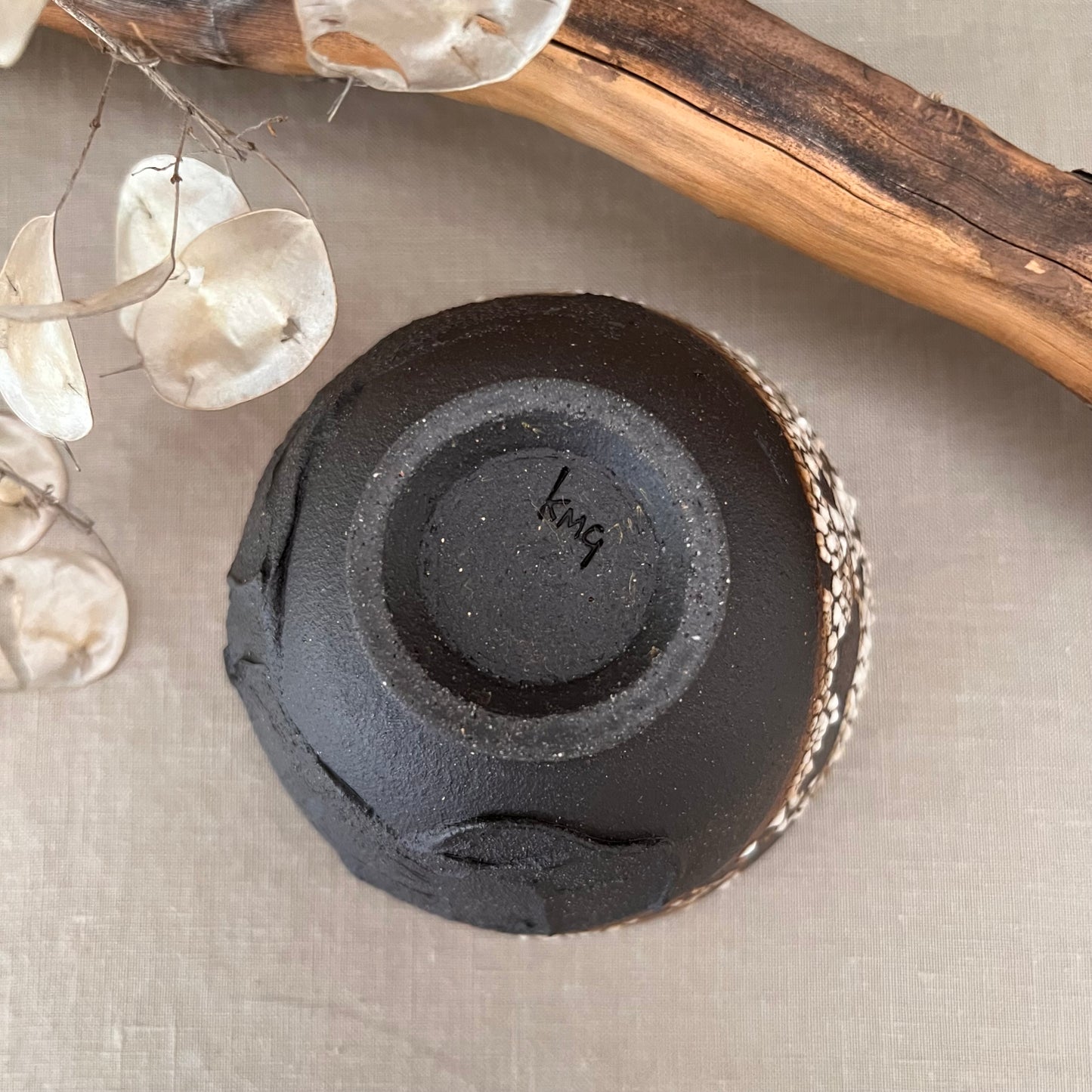 Black Textured Bowl 7