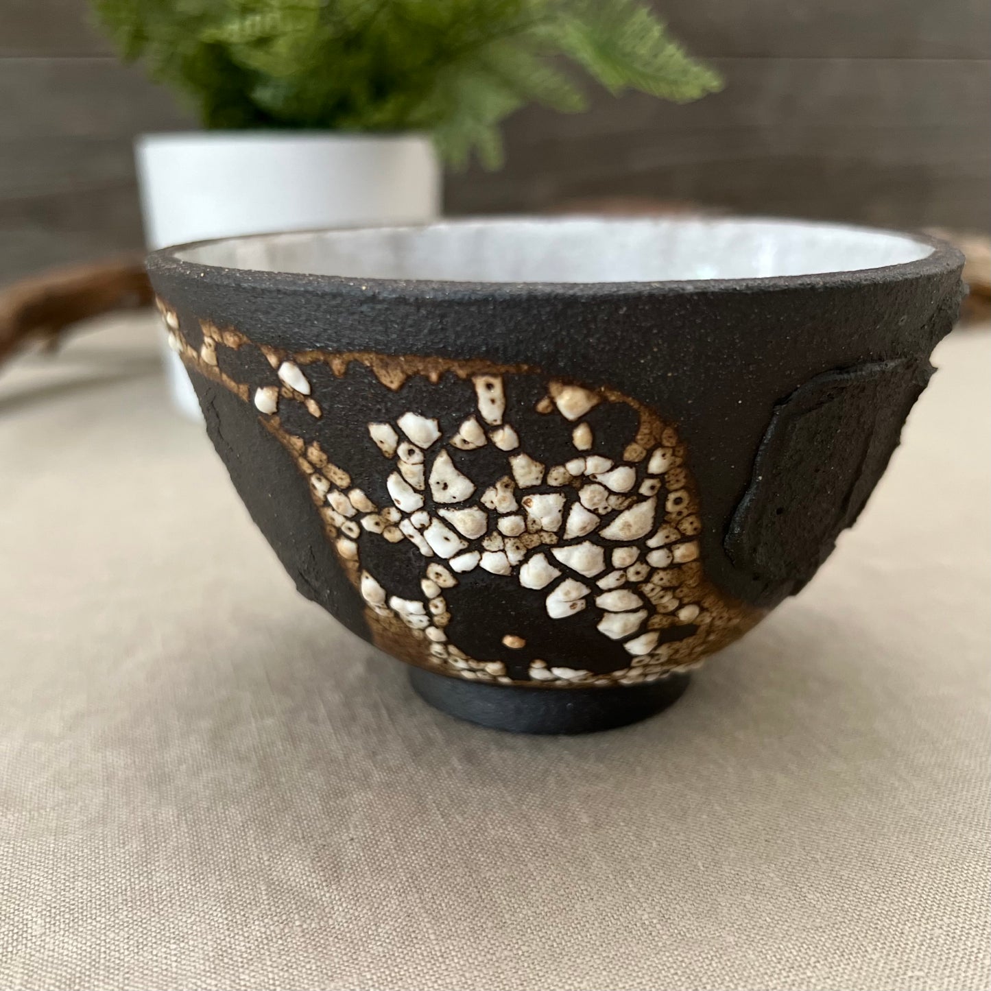 Black Textured Bowl 8