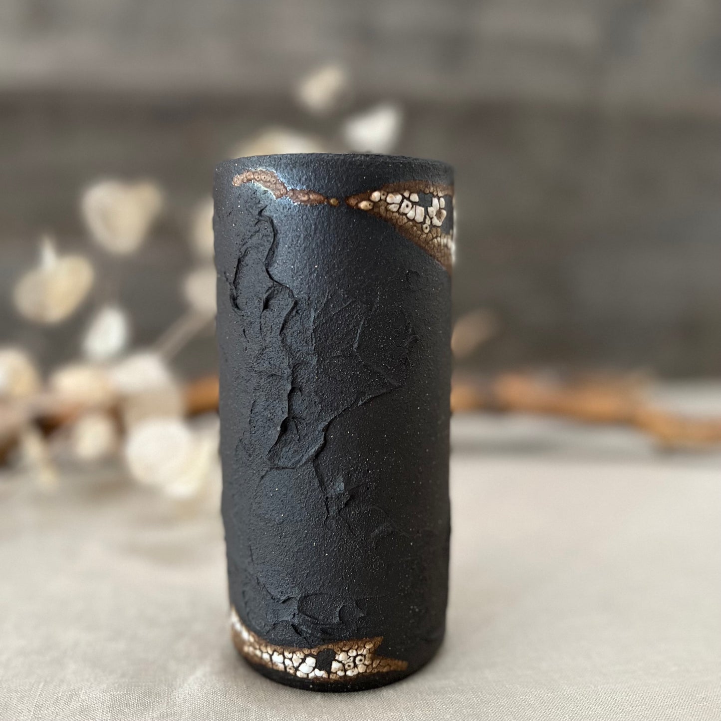 Black Textured Vase 1