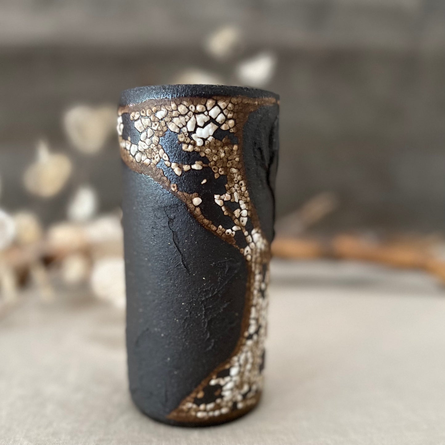 Black Textured Vase 1