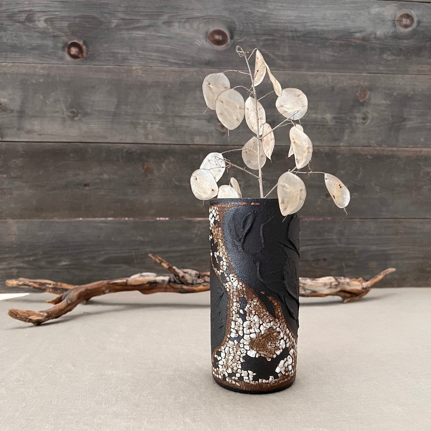 Black Textured Vase 1