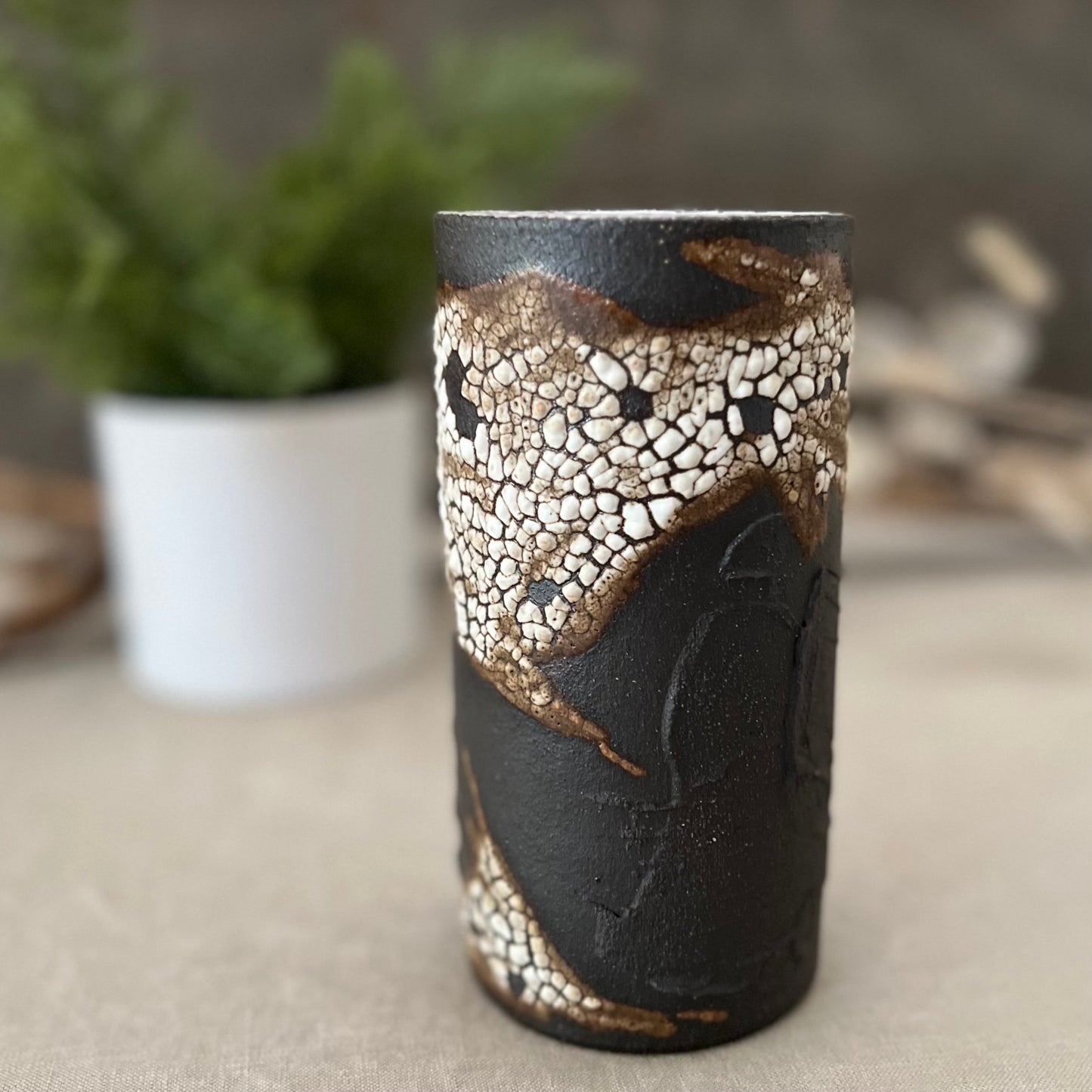 Black Textured Vase 2