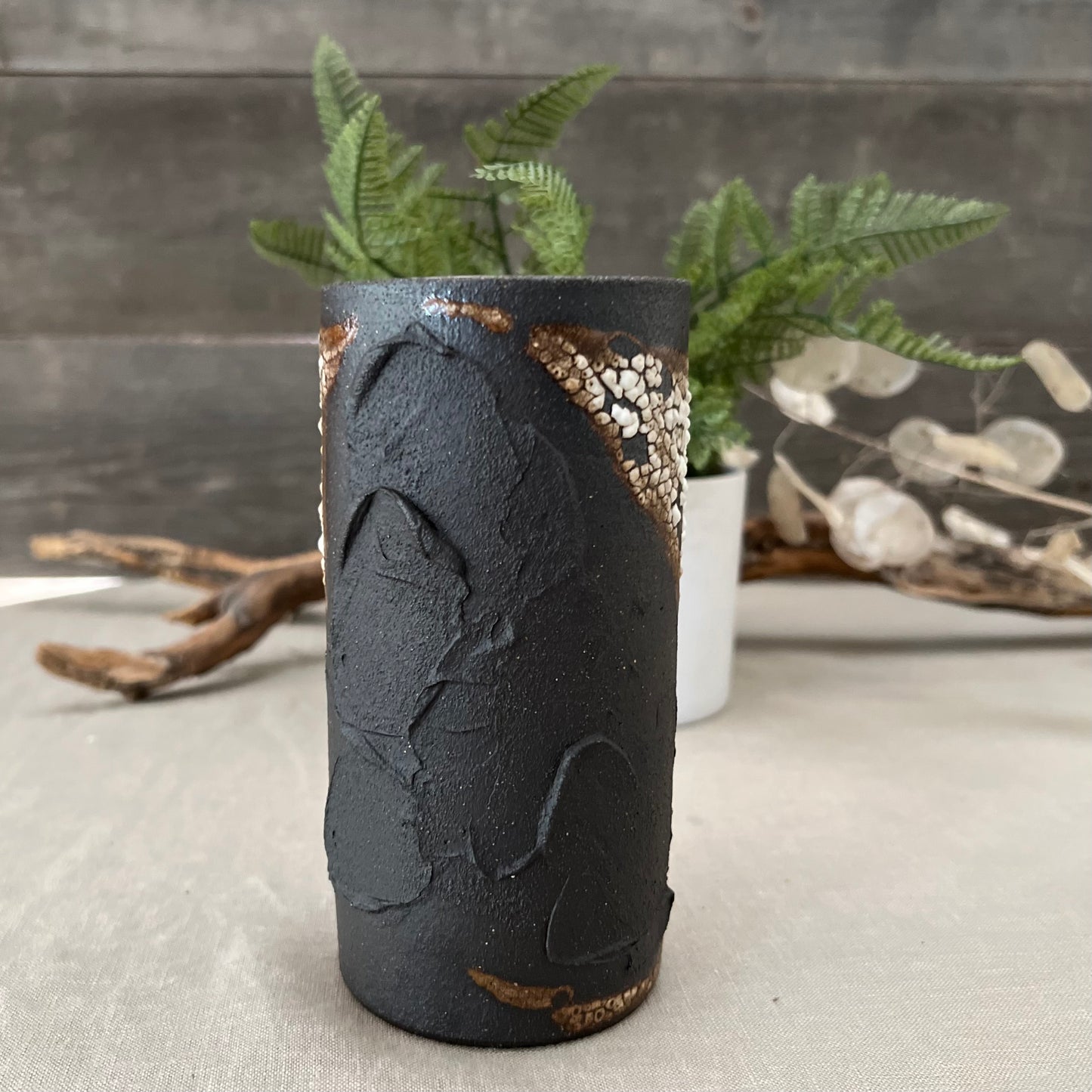 Black Textured Vase 2