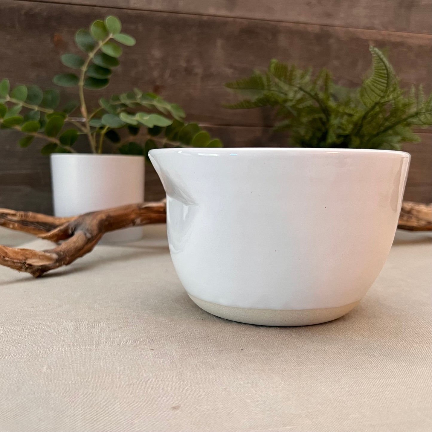 White Crumple Bowl