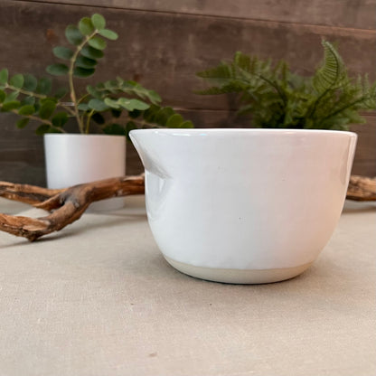 White Crumple Bowl