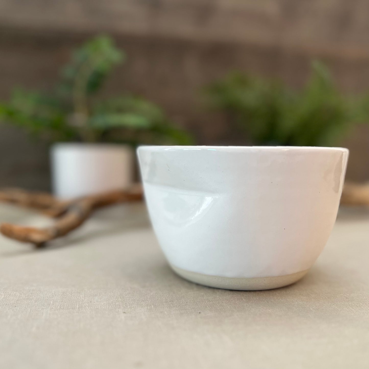White Crumple Bowl