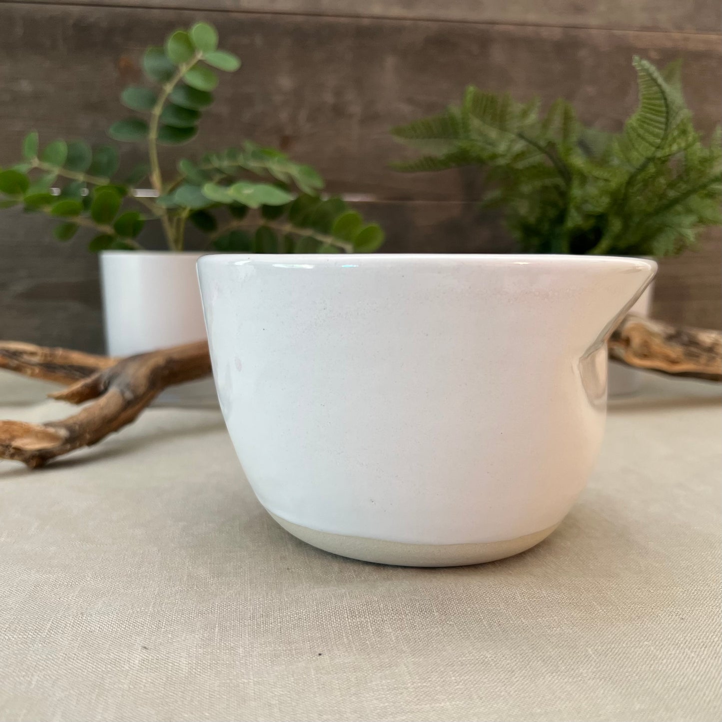 White Crumple Bowl