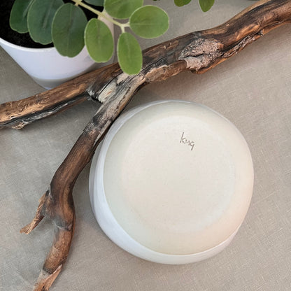 White Crumple Bowl