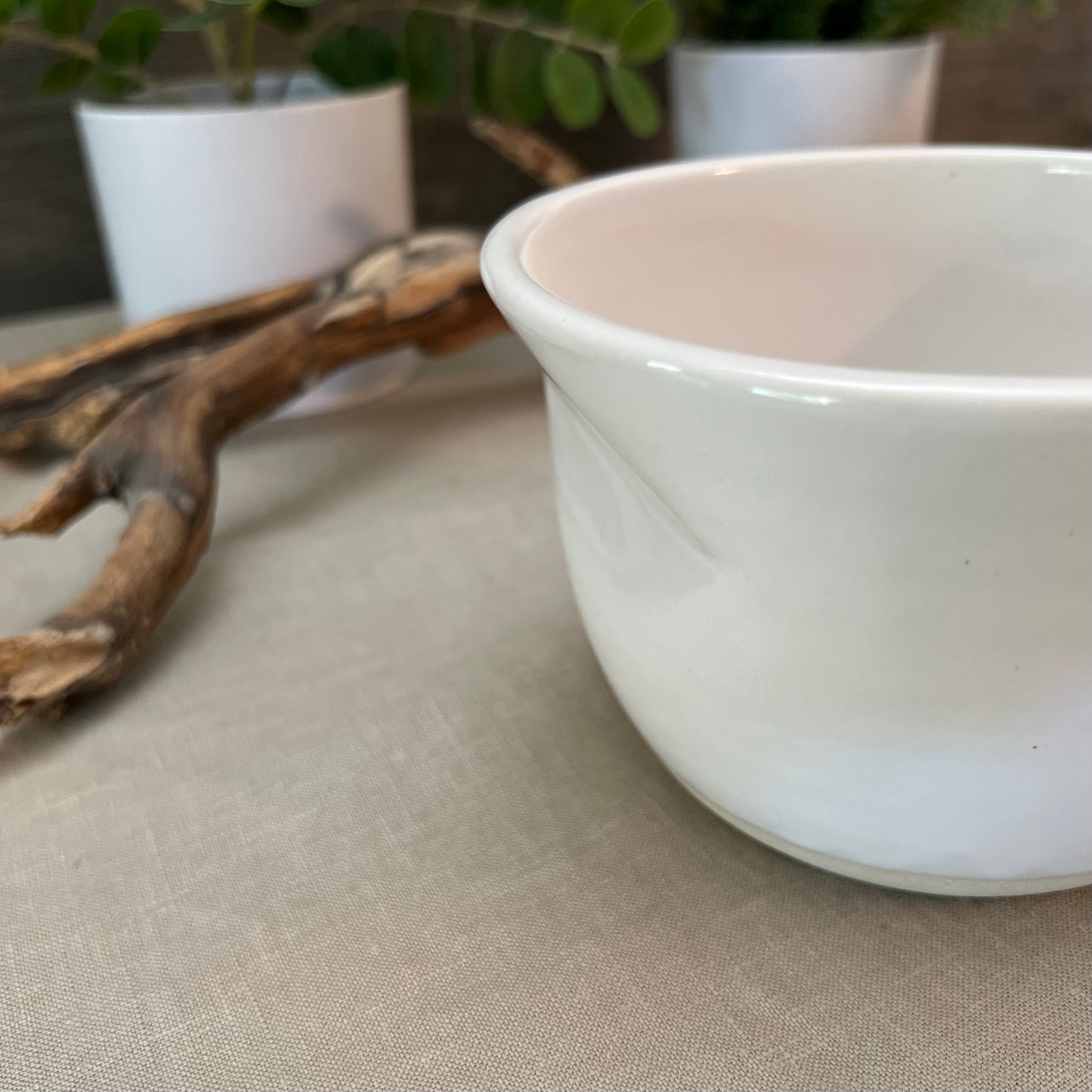 White Crumple Bowl