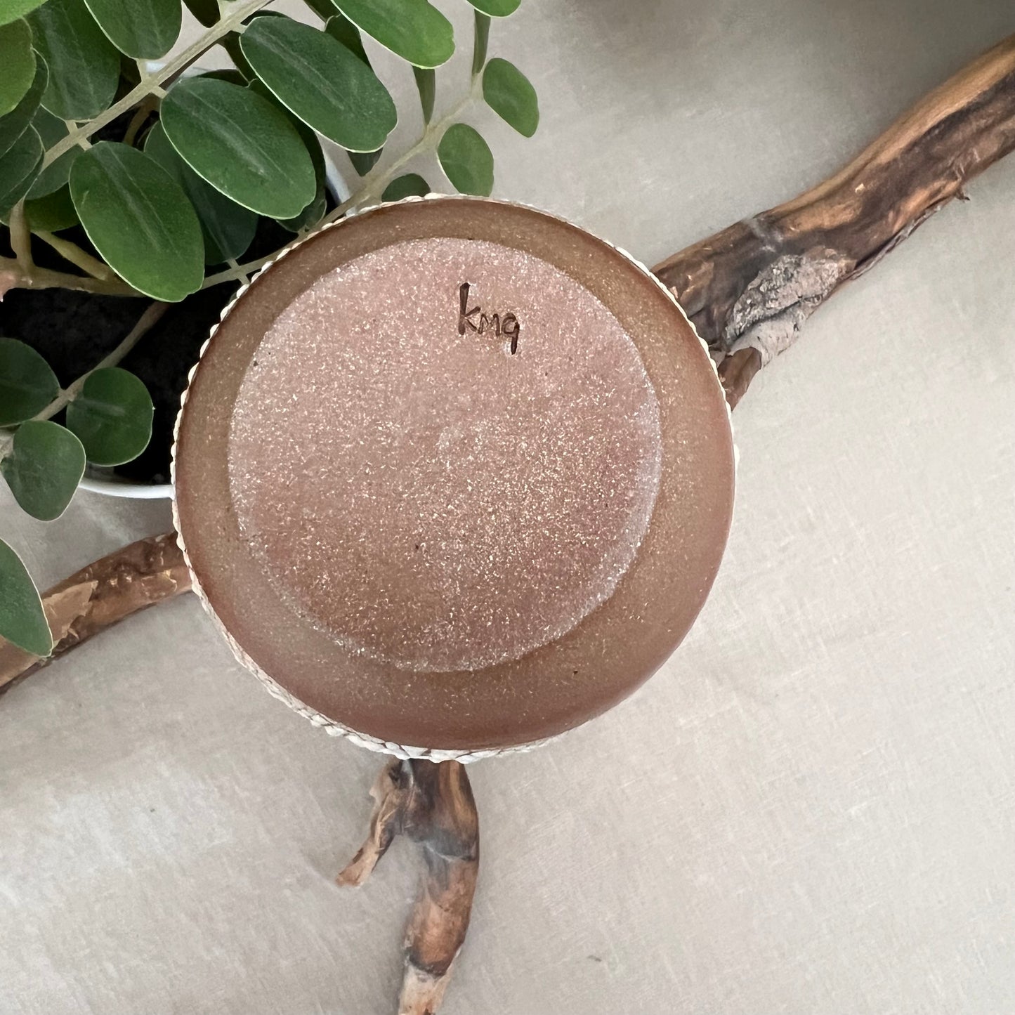 Bud Vase with White Texture