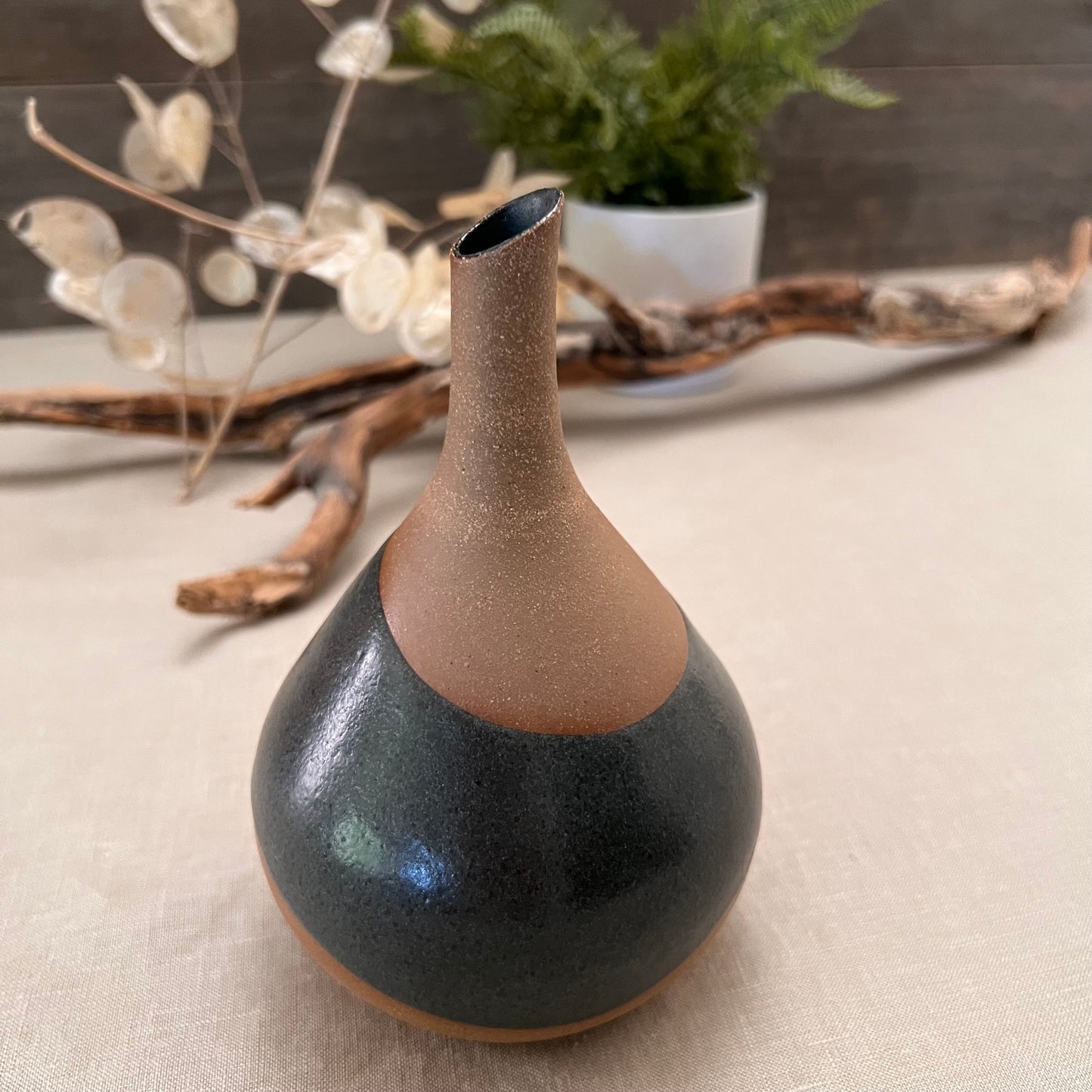 Bud Vase with Grey Accent 1