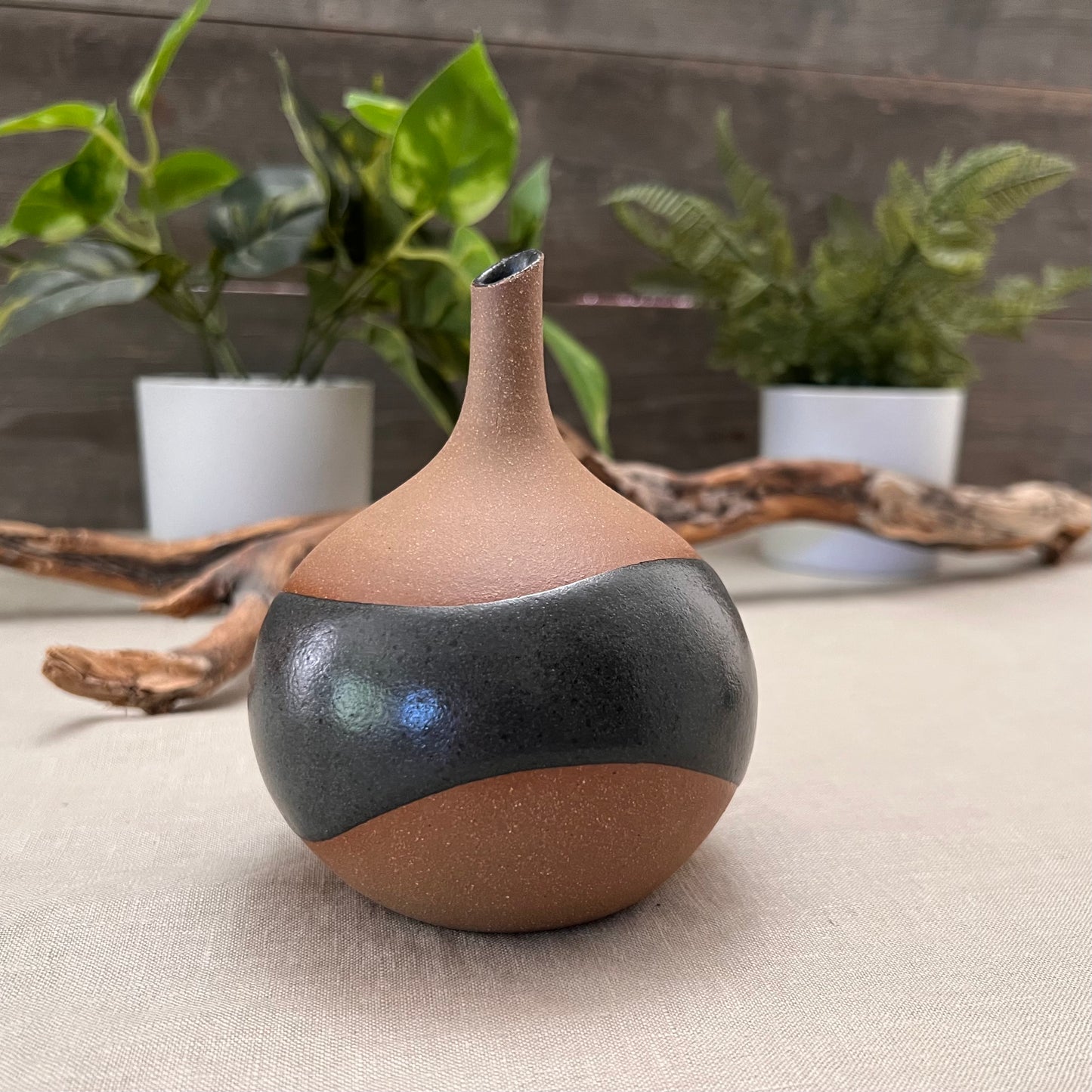 Bud Vase with Grey Accent 2